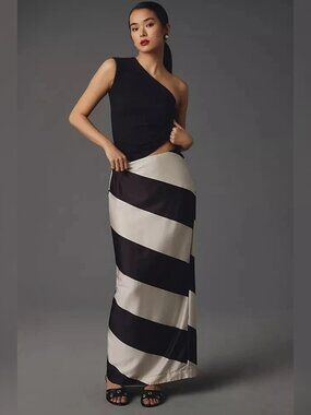 Anthropologie Maeve Column Maxi Skirt XS 2 Women's Party Mid-Rise Fitted 46875